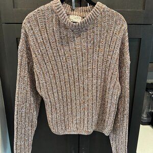 Heather brown/cream sweater